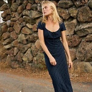 Free People Natalya Solid Midi Dress